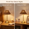 JL's new rattan woven metal touch night light with three-tone light Specification image
